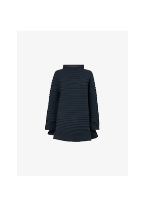 Womens Pleats Please Issey Miyake Bounce High-Neck Knitted Top