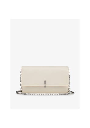 Womens Christian Louboutin Bettina Metallic Leather Wallet-On-Chain