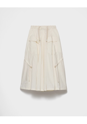 Technical pongé skirt