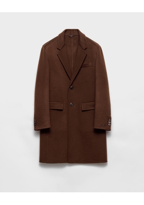 Single-breasted cashmere coat