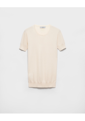 Silk and cotton crew-neck sweater