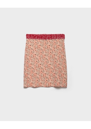 Floral print georgette skirt