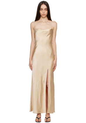 THIRD FORM Beige Split Slip Maxi Dress