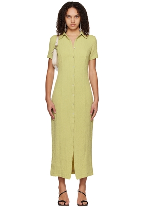 THIRD FORM Green Button Midi Dress