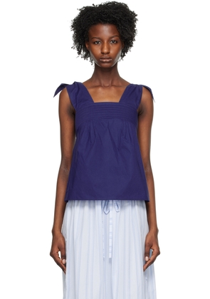 See by Chloé Blue Bow Tank Top