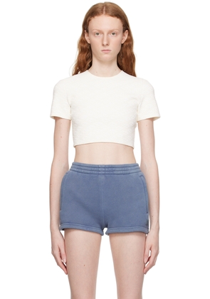 alexanderwang.t Off-White Cropped T-Shirt