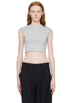 alexanderwang.t Silver Cropped T-Shirt