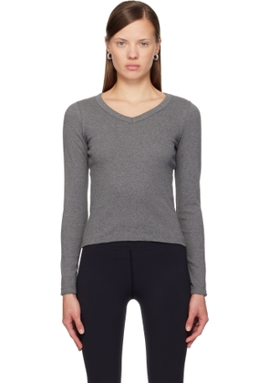 FLORE FLORE Gray Jill Longsleeve T-shirt