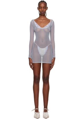 VAILLANT SSENSE Exclusive Blue Sheer Minidress
