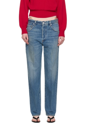 Citizens of Humanity Blue Straight Leg Baretta Jeans