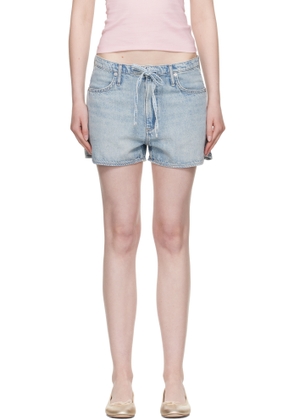 rag & bone Blue Ultra Featherweight Nolan Drawstring Denim Shorts