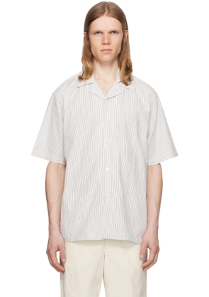 NORSE PROJECTS Off-White Mads Poplin Stripe S/S Shirt
