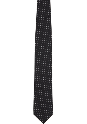 TOM FORD Black Micro Dot Weave Tie