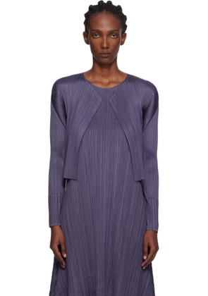 PLEATS PLEASE ISSEY MIYAKE Gray Monthly Colors July Cardigan
