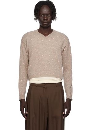 Ashley Williams Beige Molly Knit Sweater