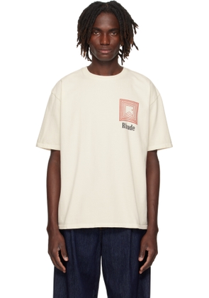 Rhude Off-White Chevron Logo Repeat T-shirt
