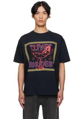 Rhude Black 'Live Rhudes' T-shirt