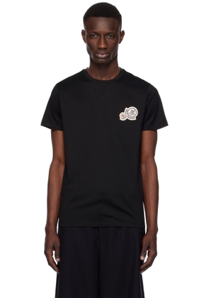 Moncler Black Double Logo Patch Cotton T-shirt