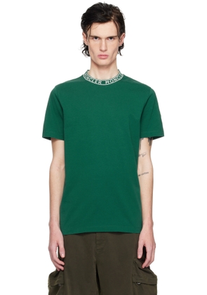 Moncler Green Logo-Trimmed Cotton T-shirt
