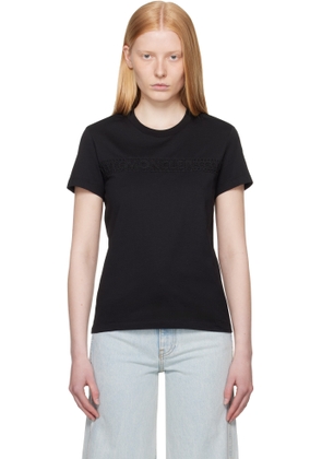 Moncler Black Embroidered-Logo T-shirt