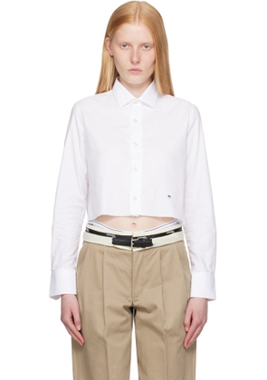 HommeGirls White Cropped Shirt