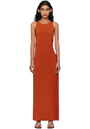 Max Mara Orange Caro Maxi Dress