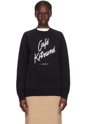 Maison Kitsuné Black 'Café Kitsuné' Sweatshirt