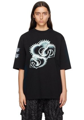 We11done Black Printed T-Shirt