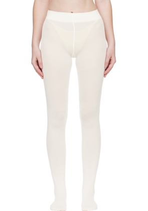 Wolford Off-White Velvet de Luxe 66 Tights