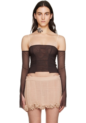 nastyamasha SSENSE Exclusive Brown Long Sleeve T-Shirt