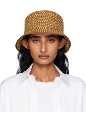 Max Mara Beige & Brown Bacino Bucket Hat