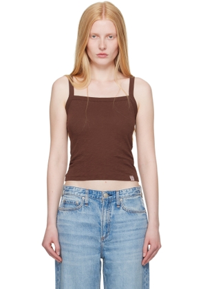rag & bone Brown 'The Slub Square Neck' Tank Top