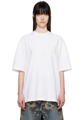 Acne Studios White Relaxed Fit Logo T-shirt