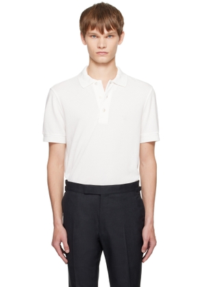 TOM FORD White Piquet Polo