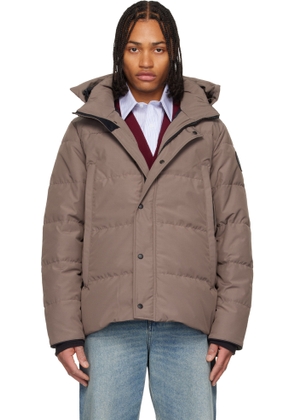Canada Goose Taupe 'Black Label' Wyndham Down Jacket