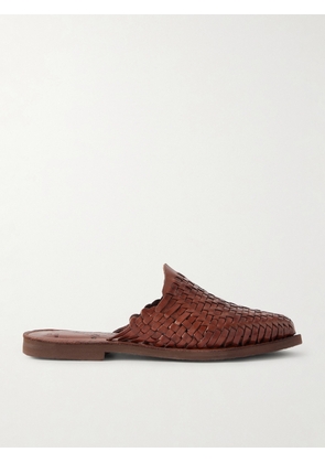 Yuketen - Polanco Woven Leather Mules - Men - Brown - US 6