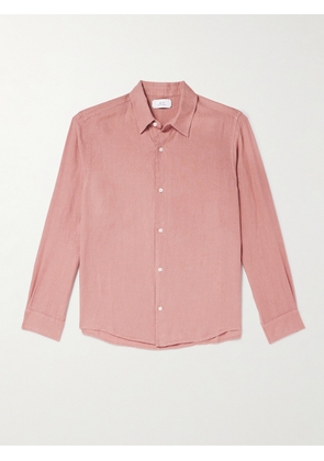 Mr P. - Garment-Dyed Linen Shirt - Men - Pink - XS