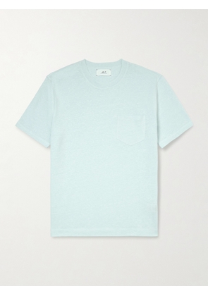 Mr P. - Linen and Organic Cotton-Blend T-Shirt - Men - Blue - XS