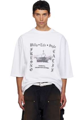 WILLY CHAVARRIA White 'Willy Life Style' Northsider T-shirt