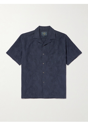 Portuguese Flannel - Palm Convertible-Collar Organic Cotton and TENCEL™Lyocell-Blend Shirt - Men - Blue - XS