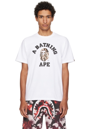 BAPE White Trial Camo College T-shirt