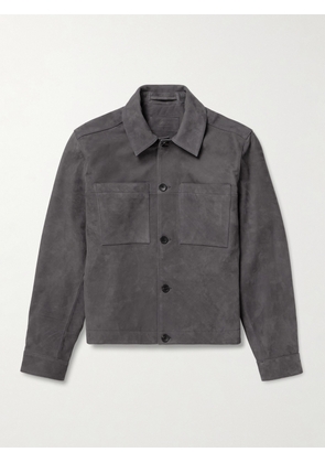 Mr P. - Suede Overshirt - Men - Gray - XS