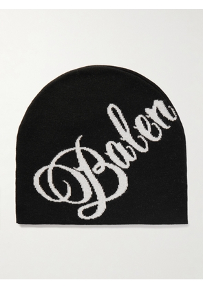 Balenciaga - Intarsia-Knit Wool-Blend Beanie - Men - Black - 2