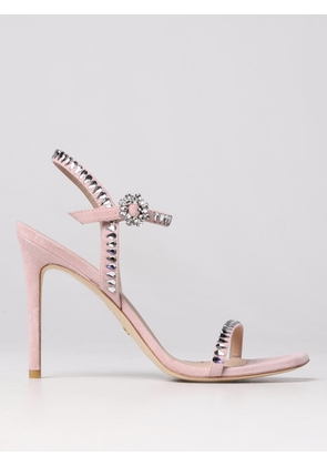 Ballet Stuart Weitzman sandal in suede with teardrop rhinestones
