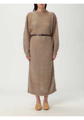 Dress BRUNELLO CUCINELLI Woman color Brown