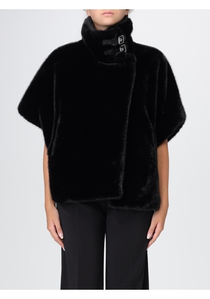 Fur Coat PINKO Woman color Black
