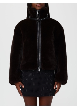 Fur Coat PINKO Woman color Brown