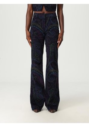 Pants ETRO Woman color Blue