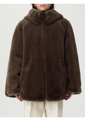 Fur Coat EMPORIO ARMANI Woman color Dove Grey