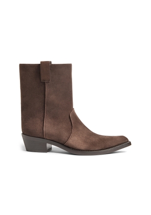 Khaite Clive Suede Ankle Boots - Moda Operandi